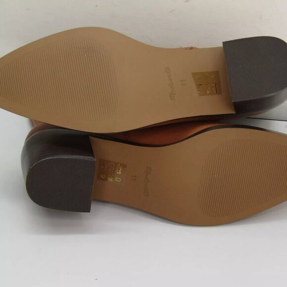 NEW MADEWELL Womens Pointy-Toe Chelsea Boots Size 11 Low-Heel Ankle Brown - Picture 6 of 6